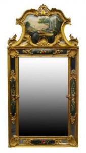LARGE VENETIAN PARCEL GILT & P