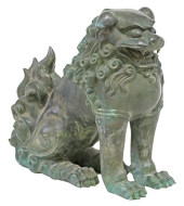 LARGE VERDIGRIS PATINATED BRON