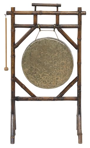 LARGE VICTORIAN BAMBOO FRAME DINNER