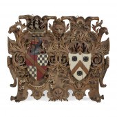 LARGE VICTORIAN CARVED AND POL