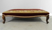 LARGE VICTORIAN FIRESIDE BENCH