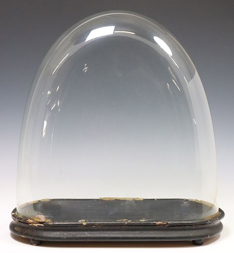 LARGE VICTORIAN GLASS CLOCK DOME OR