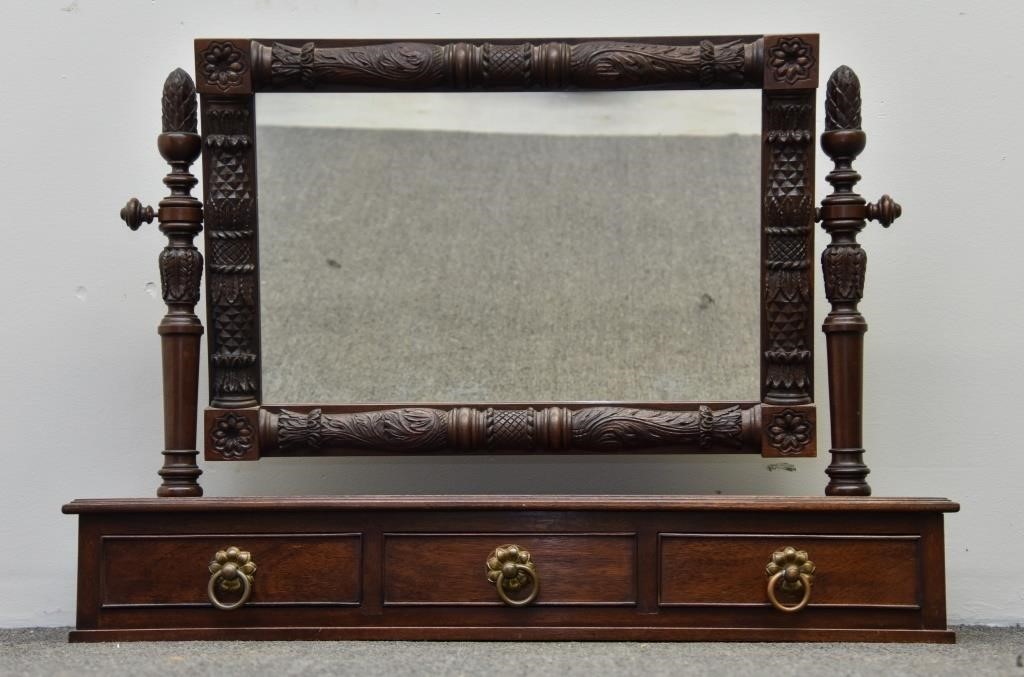 Large Victorian mahogany shaving