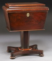 Large Victorian mahogany teapo