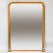 LARGE VICTORIAN OIL GILDED MIR