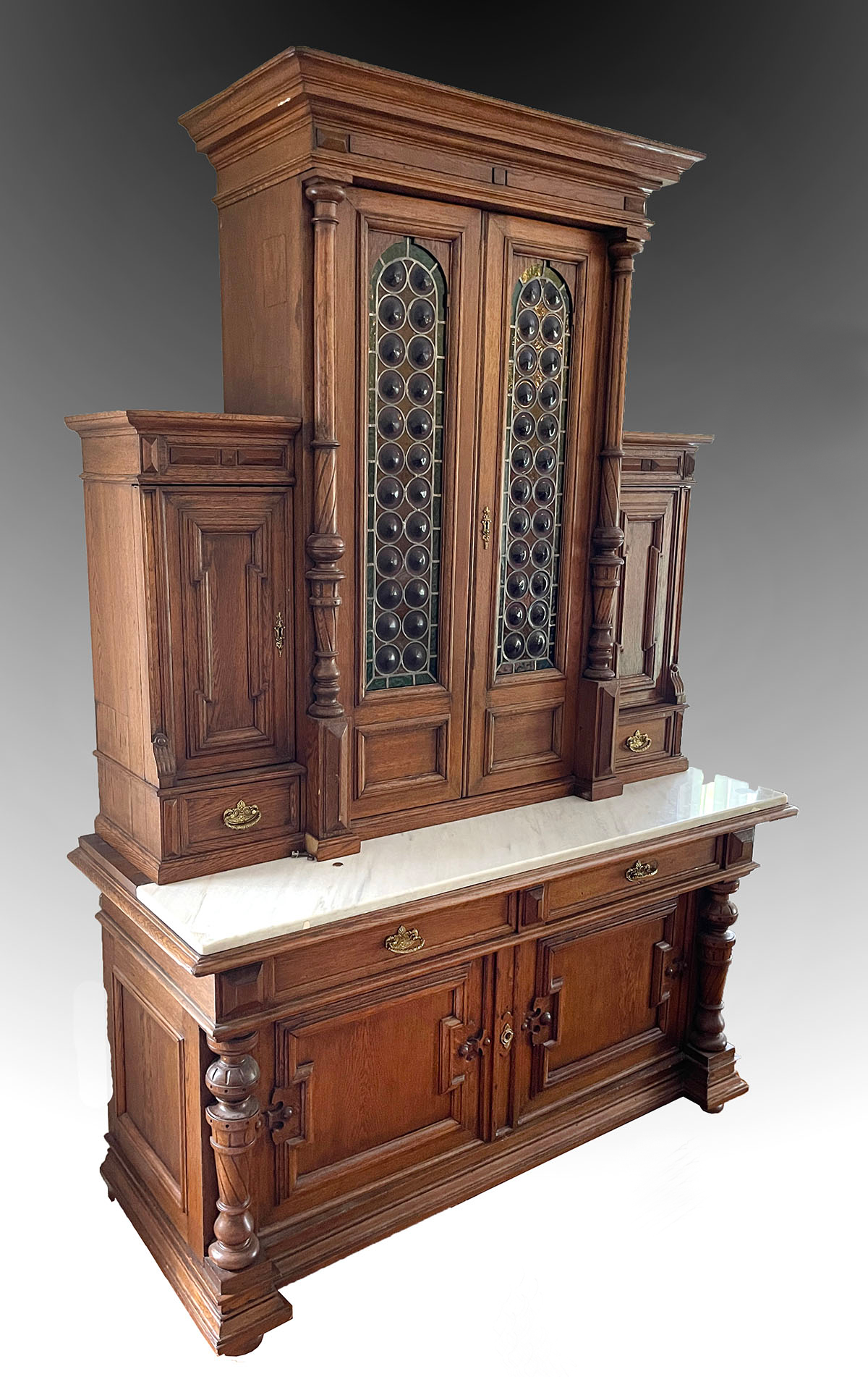 LARGE VICTORIAN WALNUT BOOKCASE