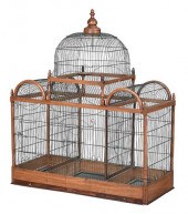 LARGE VICTORIAN WOOD AND WIREW