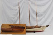 LARGE VINTAGE 3 MAST SHIP'S MO