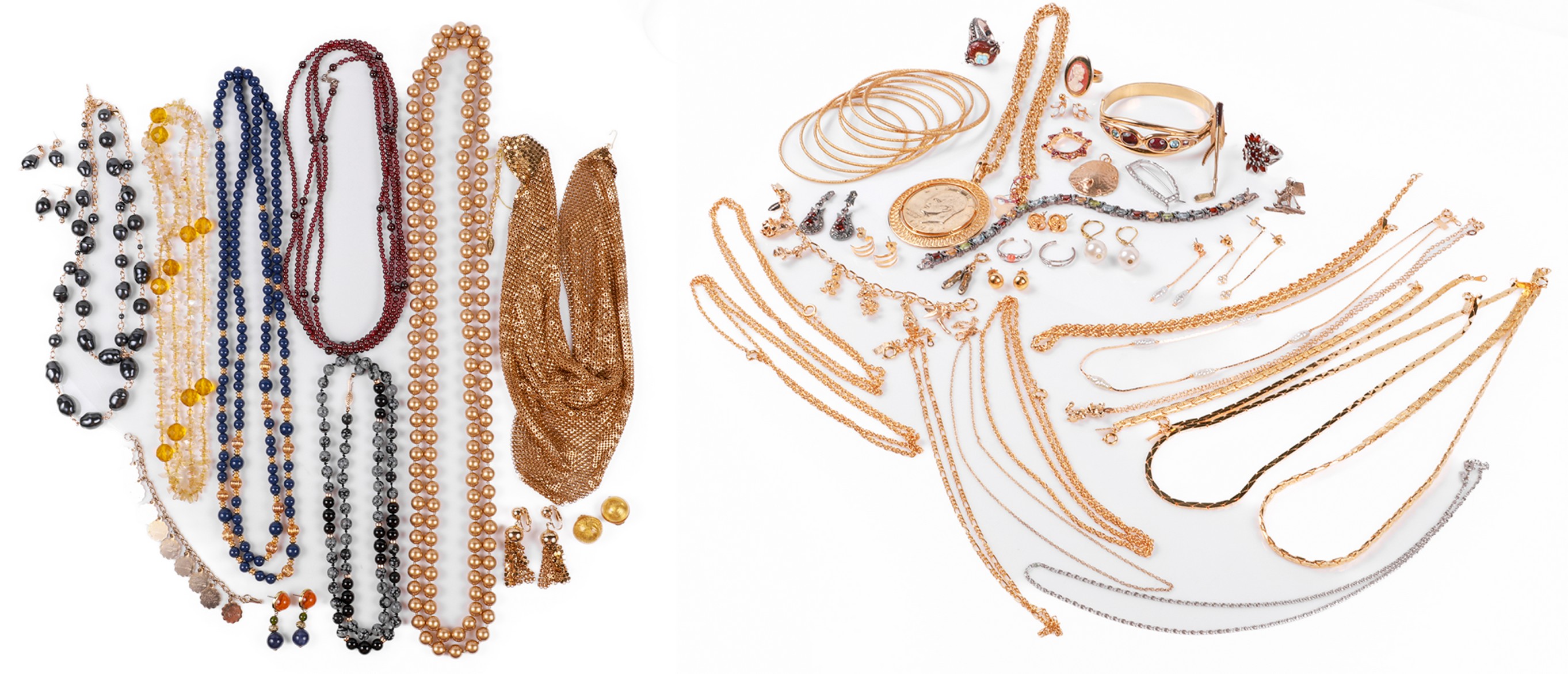 Large vintage and costume jewelry