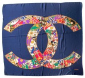 LARGE VINTAGE CHANEL BLUE MARI