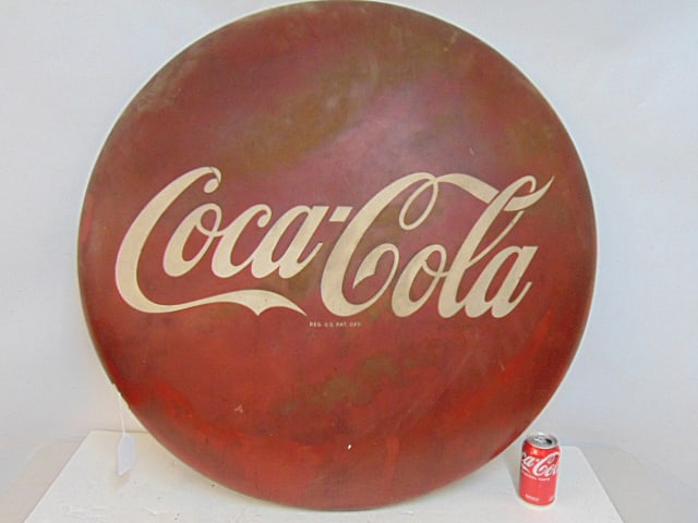 LARGE VINTAGE COCA COLA SIGN,