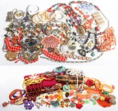 Large vintage costume jewelry