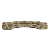 LARGE VINTAGE CURVED SECTIONAL