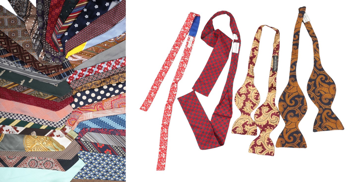 Large vintage designer tie group to