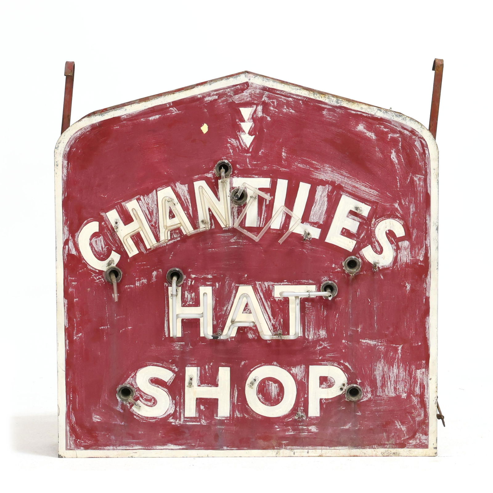 LARGE VINTAGE DOUBLE-SIDED METAL