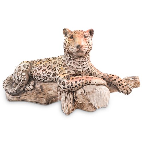 LARGE VINTAGE LEOPARD PLASTER