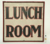 LARGE VINTAGE "LUNCH ROOM" PAI