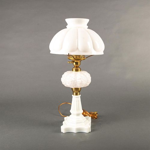 LARGE VINTAGE MILK GLASS TABLE