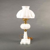 LARGE VINTAGE MILK GLASS TABLE