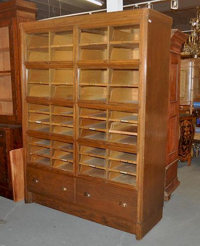 LARGE VINTAGE OAK "LAWYER TYPE"