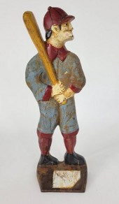 LARGE VINTAGE PAINTED CAST IRO