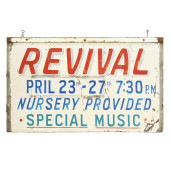 LARGE VINTAGE REVIVAL ADVERTIS