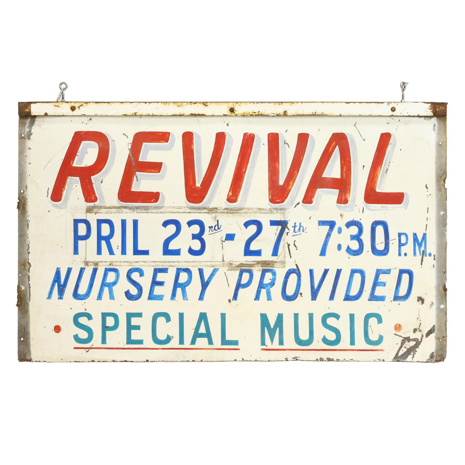 LARGE VINTAGE REVIVAL ADVERTISING