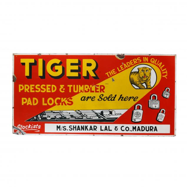 LARGE VINTAGE TIGER PAD LOCKS