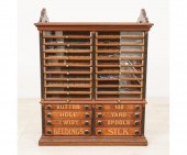 Large vintage walnut spool cab