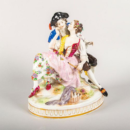 LARGE VOLKSTEDT FIGURE GROUP,