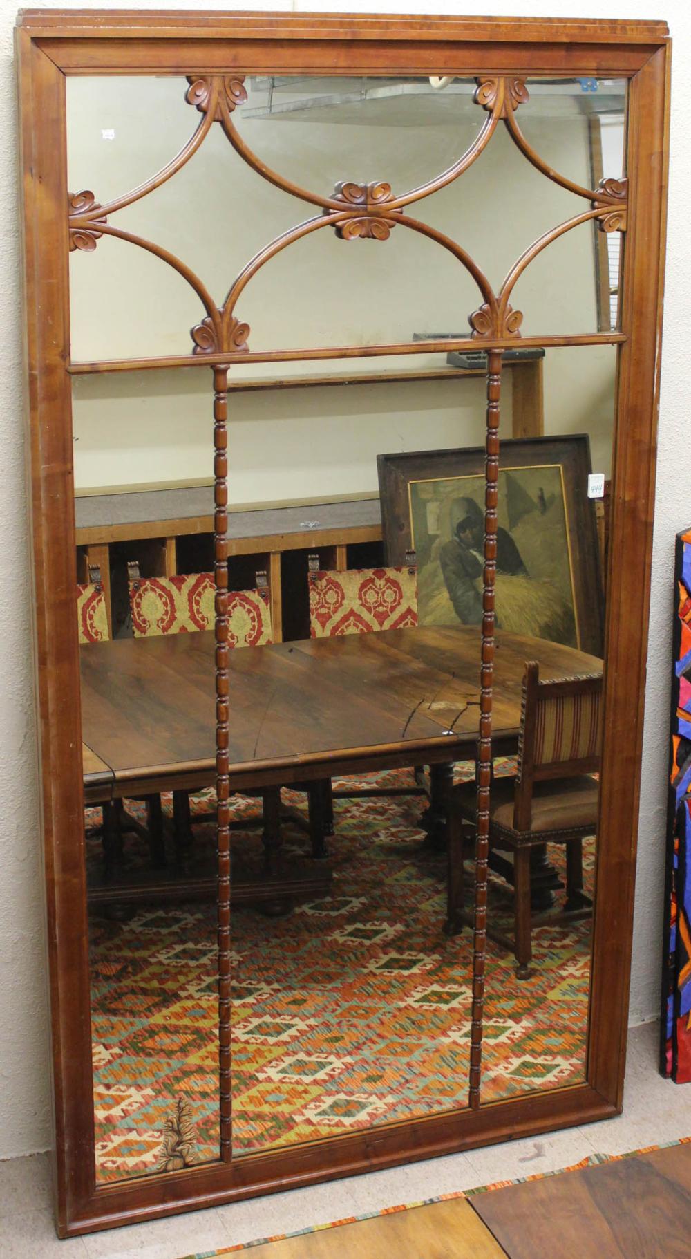 LARGE WALNUT-FRAMED WALL