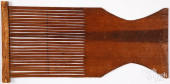 LARGE WALNUT TAPE LOOM, 19TH C