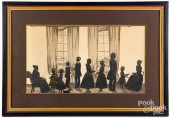 LARGE WATERCOLOR AND CUTWORK F