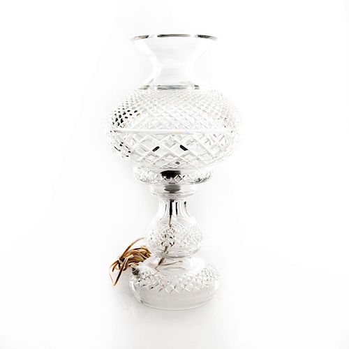 LARGE WATERFORD CRYSTAL LAMP AND