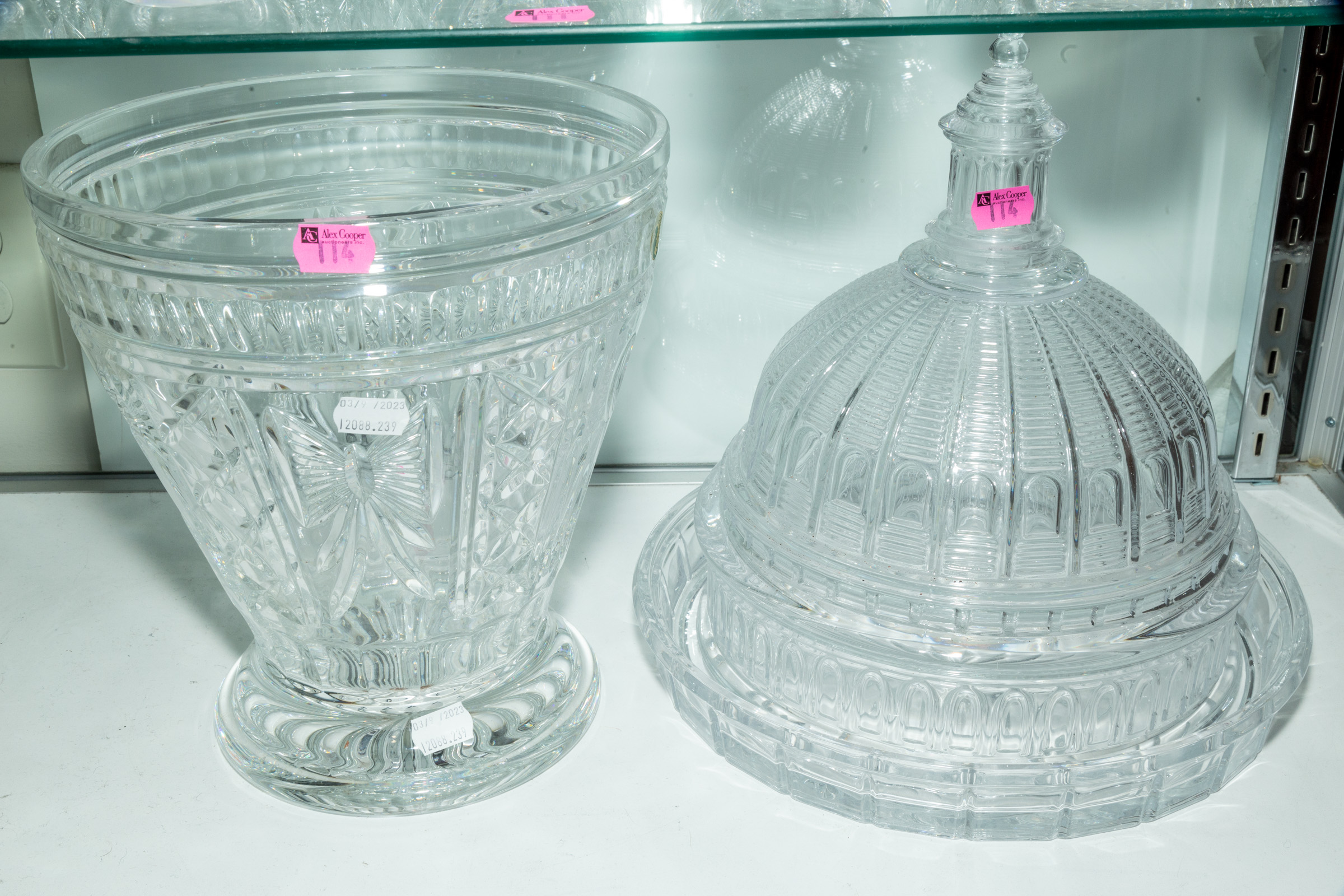 LARGE WATERFORD VASE & CRYSTAL