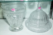 LARGE WATERFORD VASE & CRYSTAL