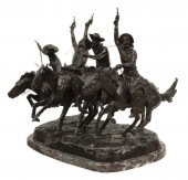 LARGE WESTERN BRONZE AFTER FRE