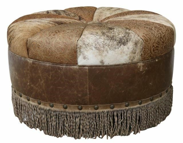 LARGE WESTERN COWHIDE & LEATHER