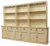 LARGE WHITE PAINTED PINE BOOKC