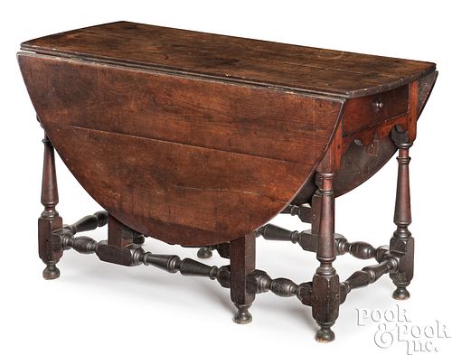 LARGE WILLIAM AND MARY WALNUT