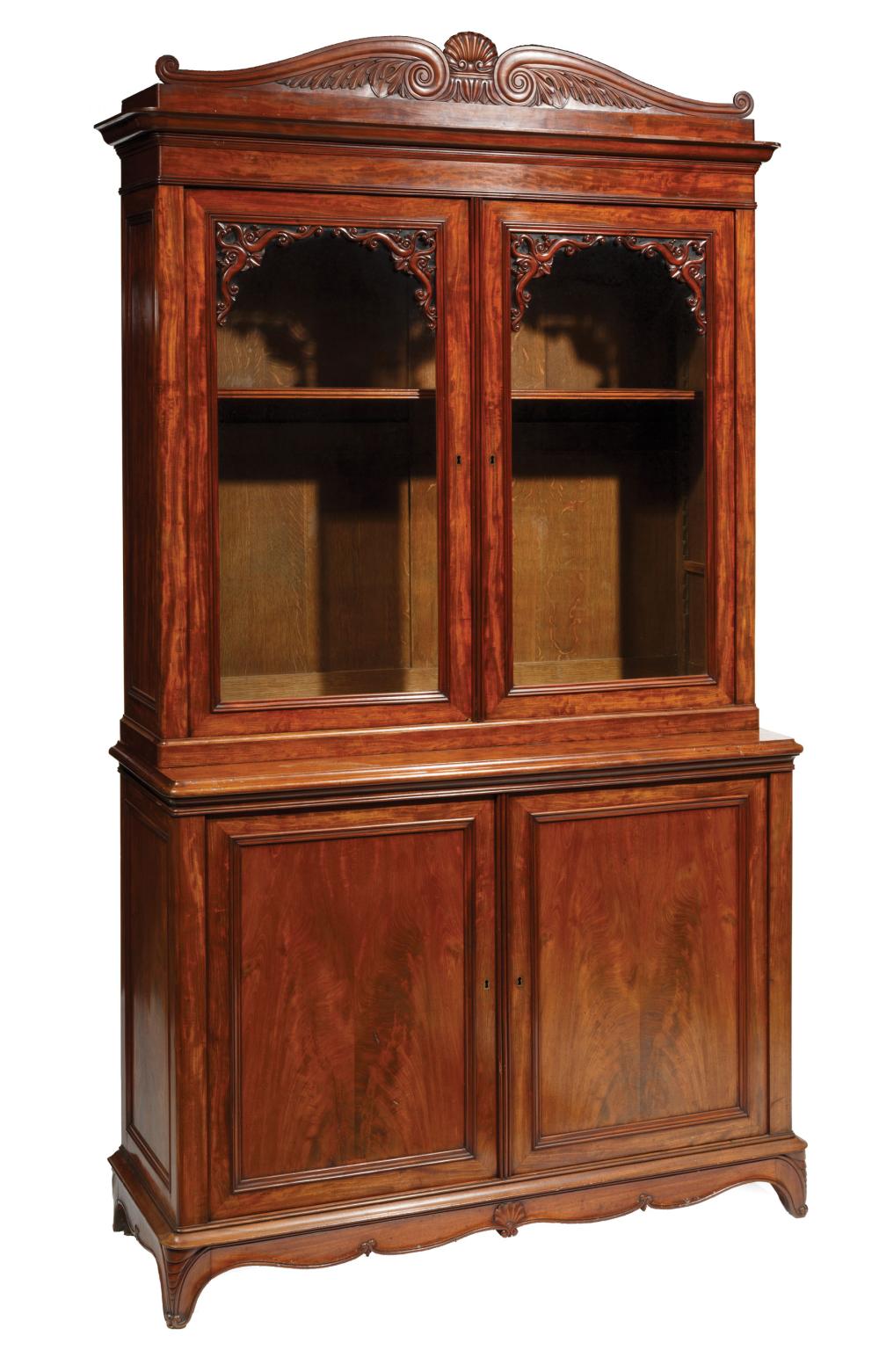 LARGE WILLIAM IV CARVED MAHOGANY