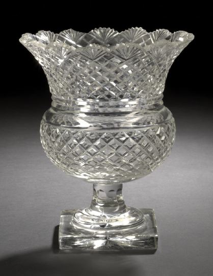 Large William IV Cut Glass Vase, 