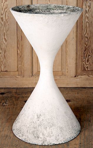 LARGE WILLY GUHL PAINTED CAST STONE