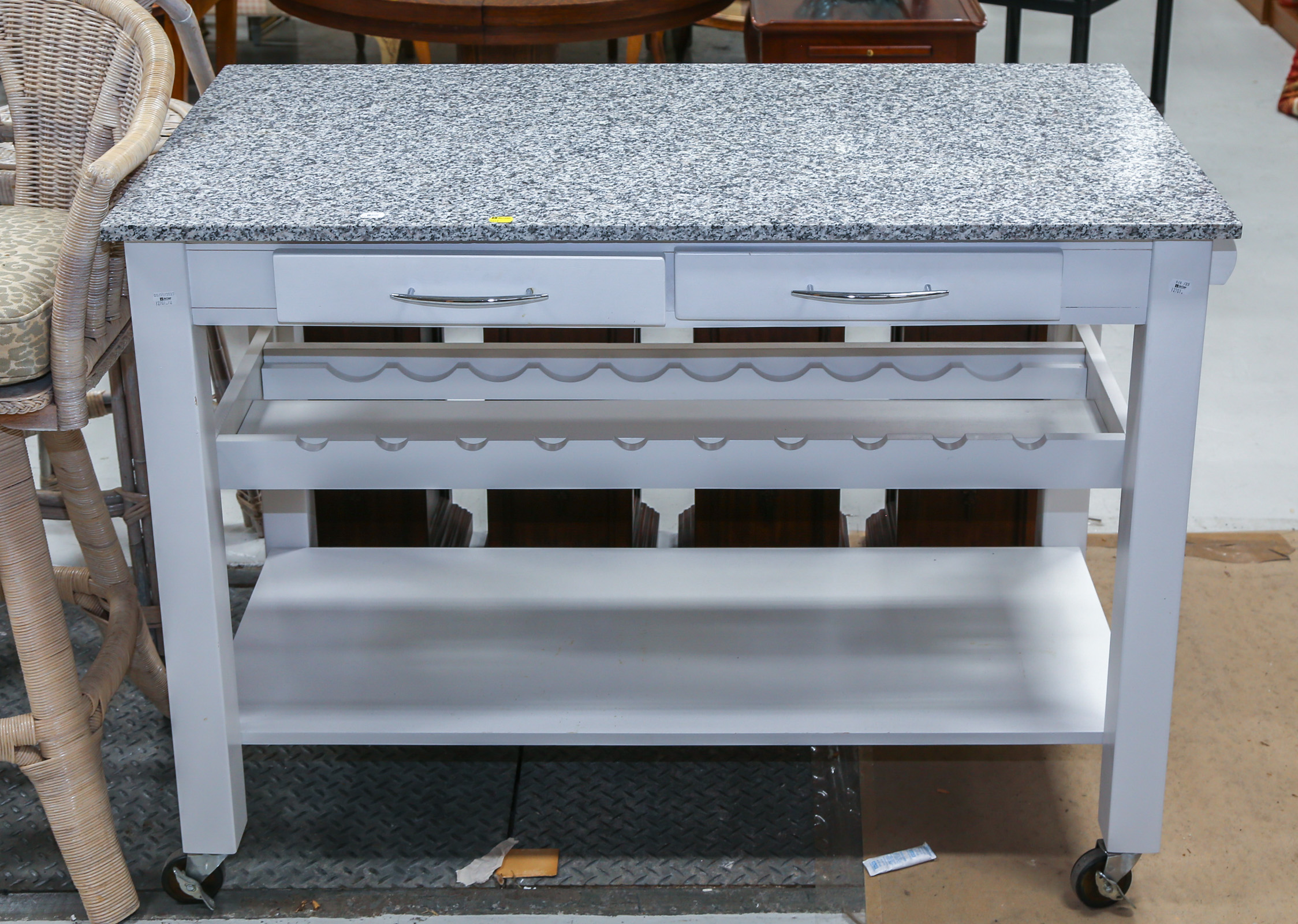 LARGE WINE SERVING TABLE WITH