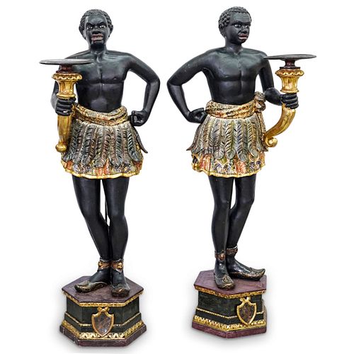 LARGE WOOD CARVED BLACKAMOOR