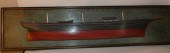 LARGE WOOD HALF HULL MODEL20th