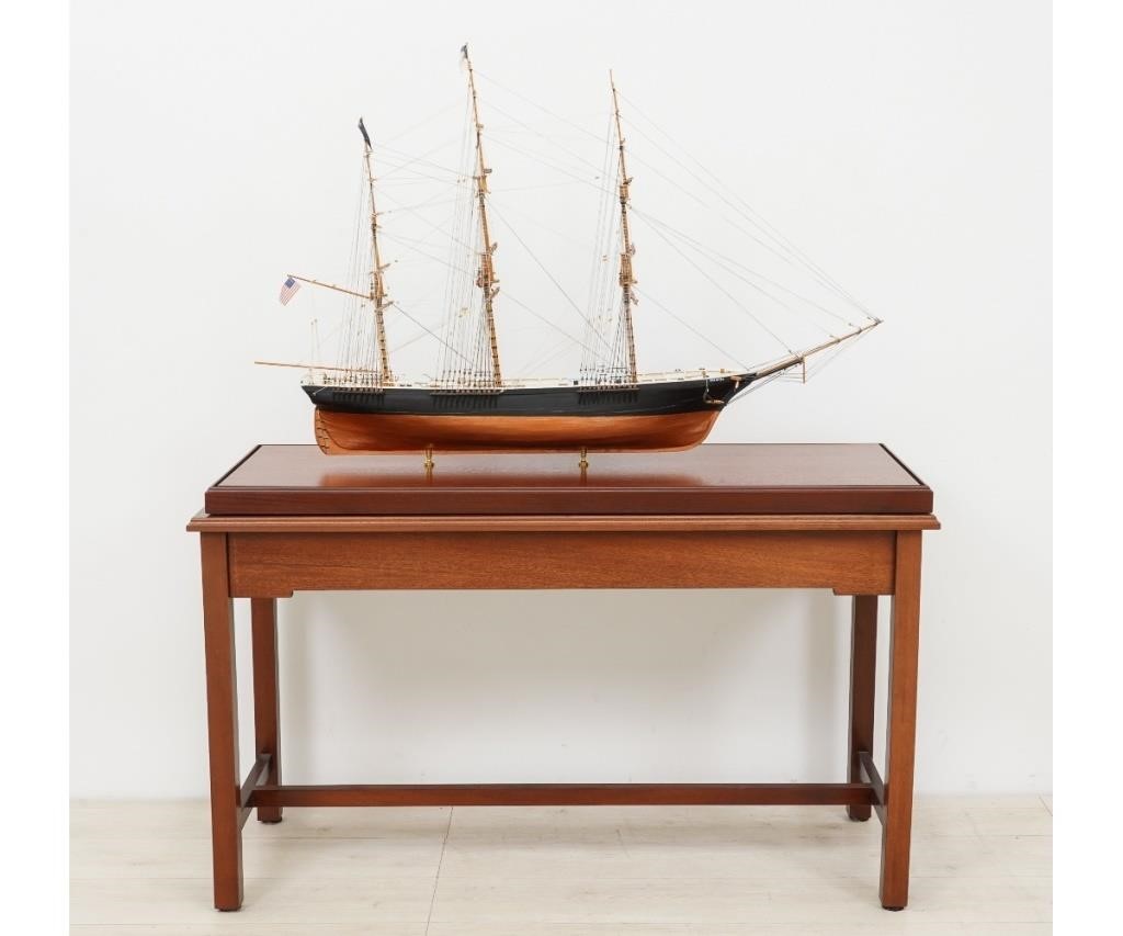 Large wood model of clipper ship
