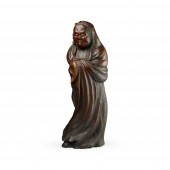 LARGE WOOD OKIMONO OF DARUMA
B