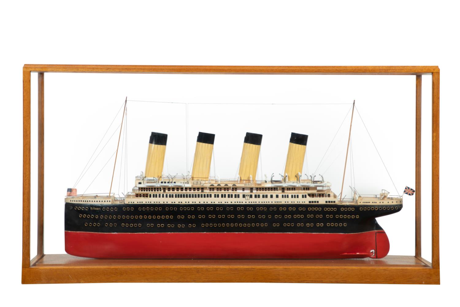 LARGE WOODEN MODEL OF AN OCEAN