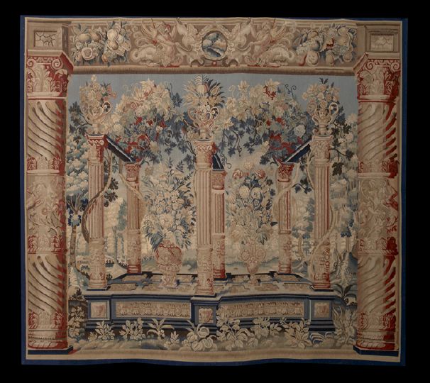 Large Wool and Silk Tapestry Panel,